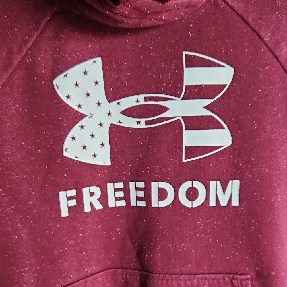 Under Armour Women's Maroon Freedom Hoodie XS - Picture 3 of 10